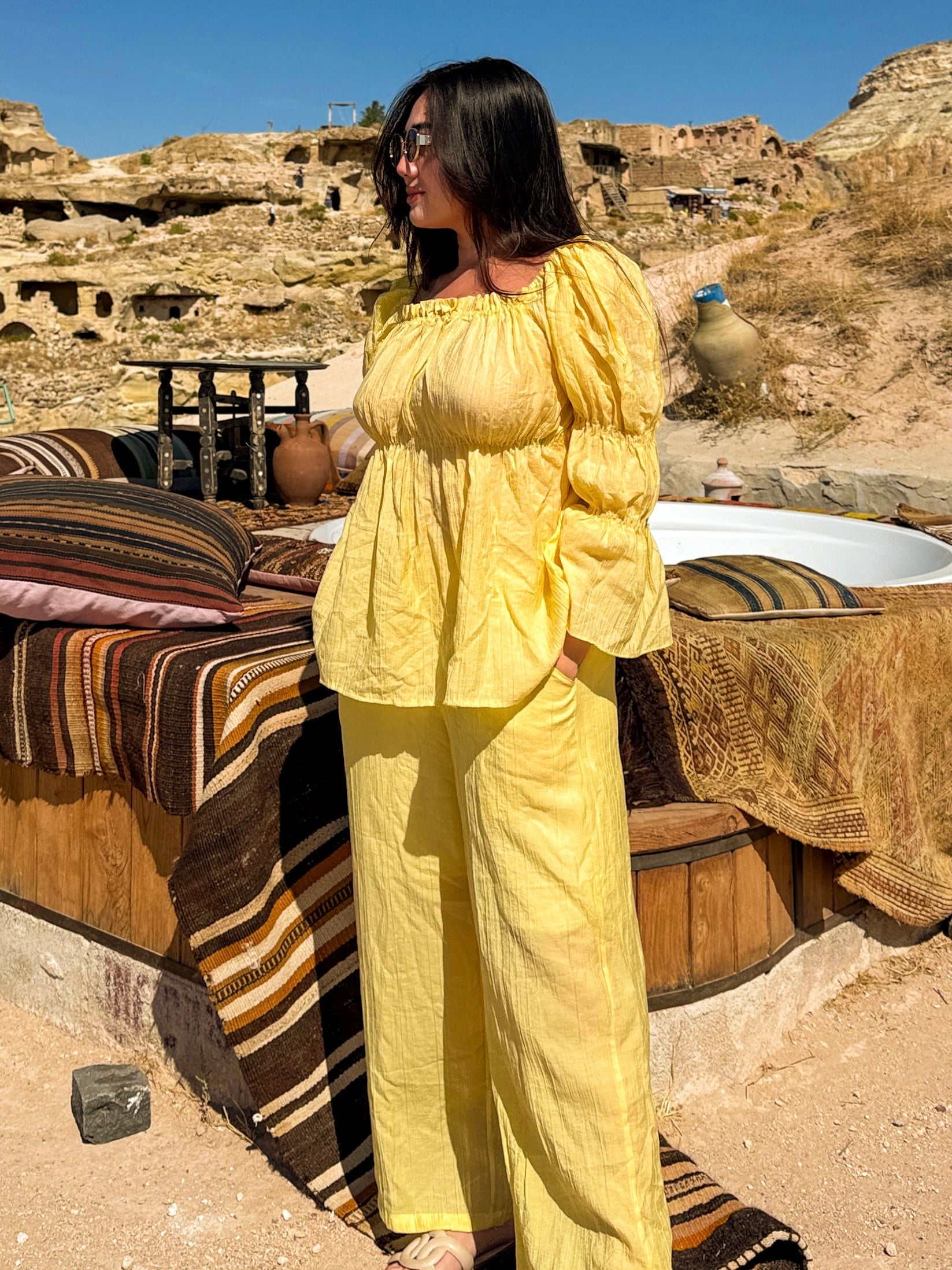 Long sleeve top and pants set