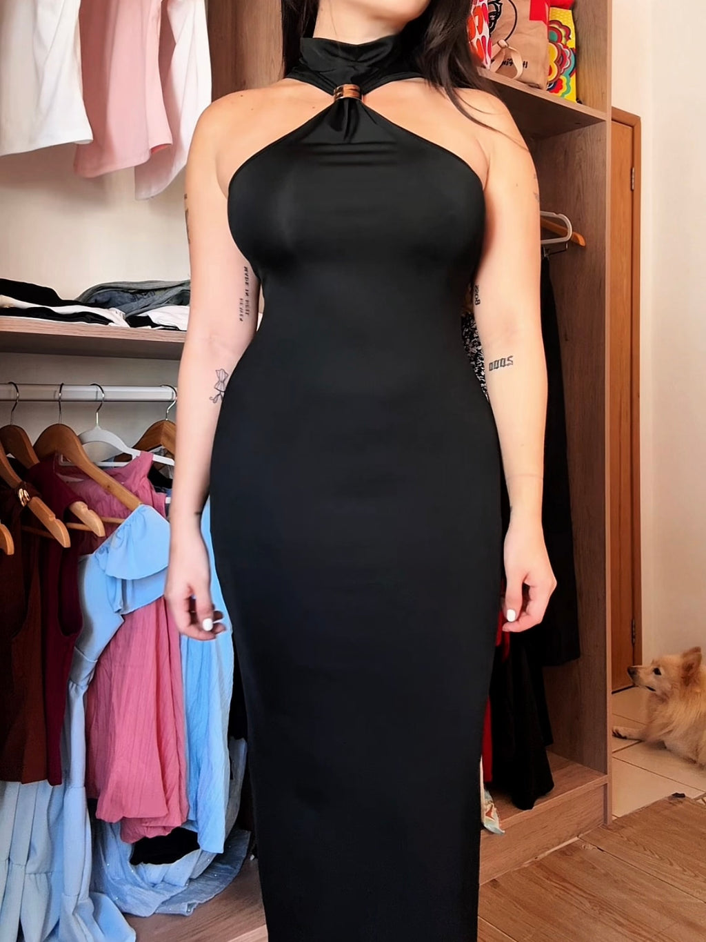 Halter bodycon dress