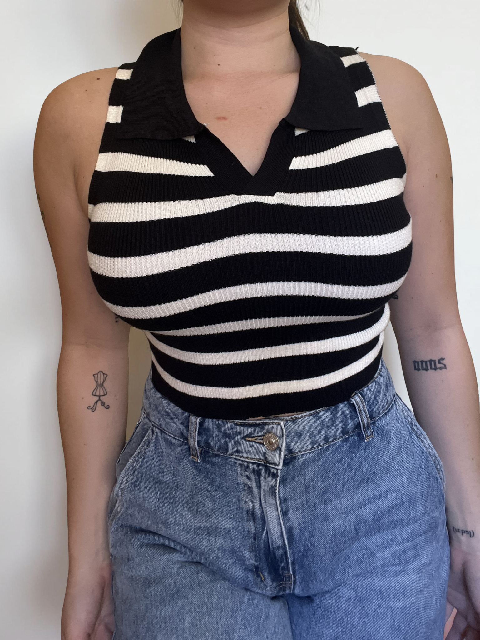 Striped crop top