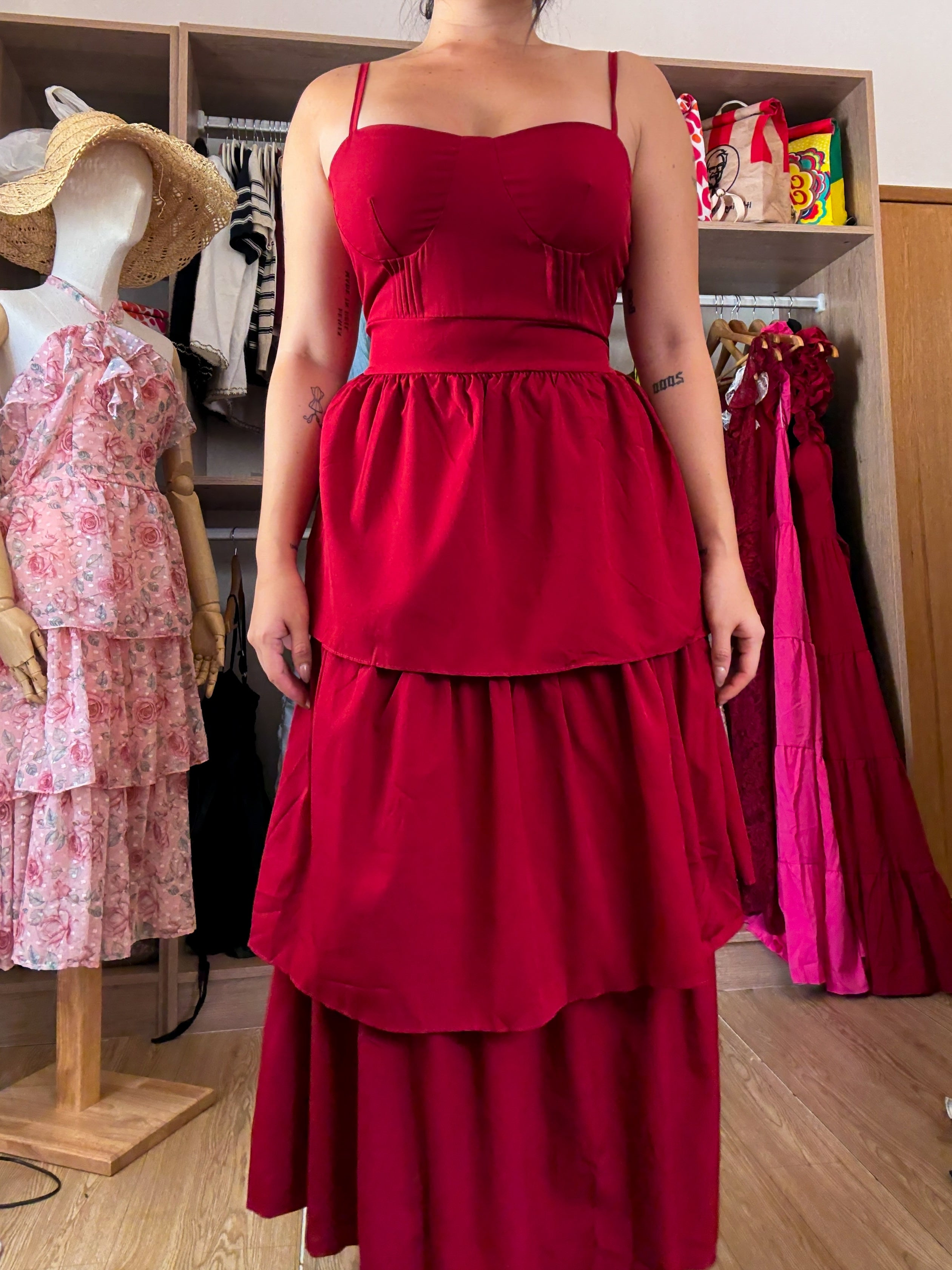 Bustier layered dress