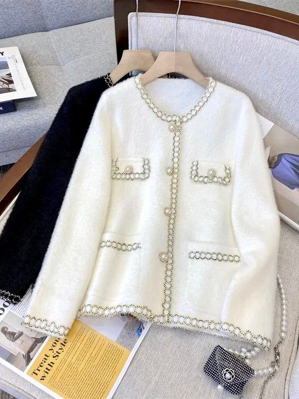 Old money thick cardigan