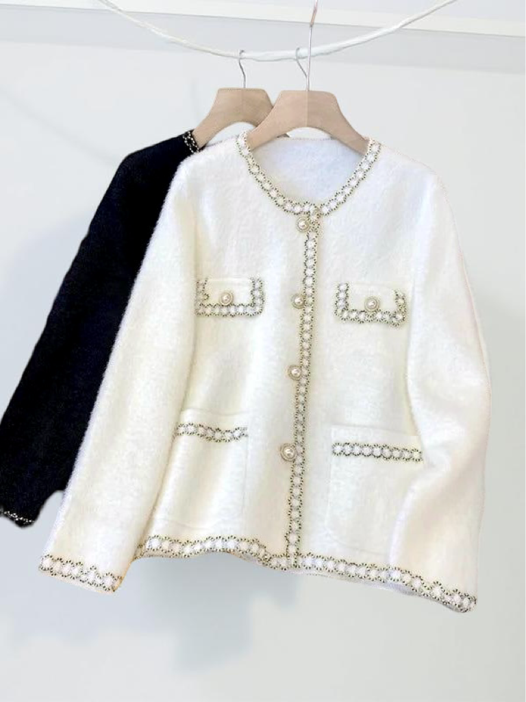 Old money thick cardigan