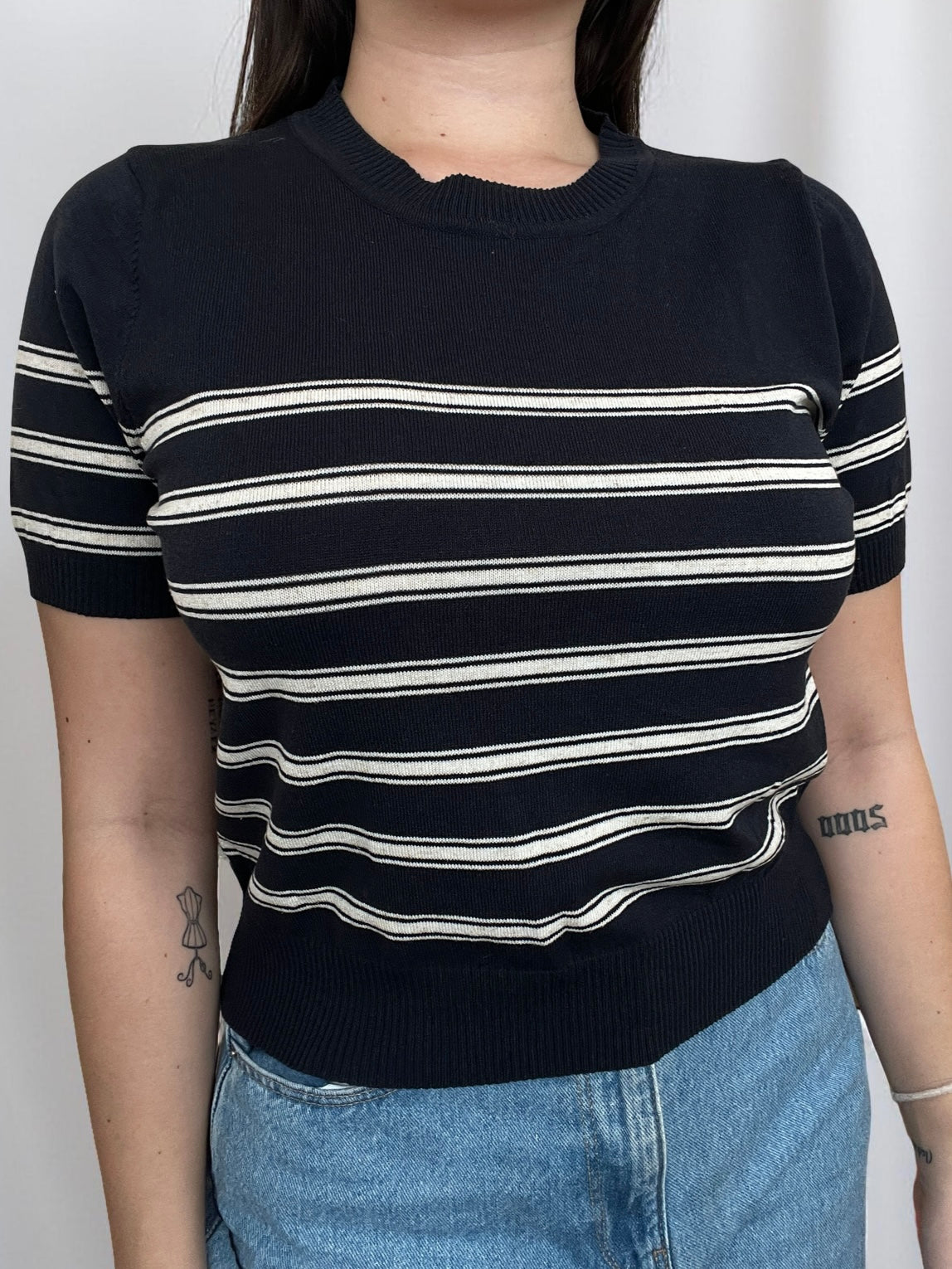 Stripe rib shirt