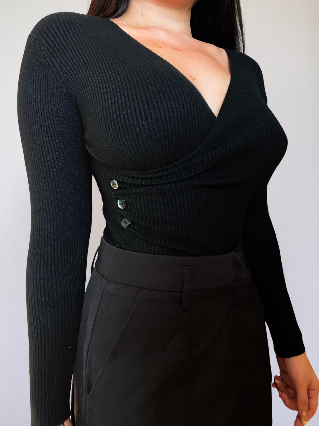 Long sleeve bodycon top