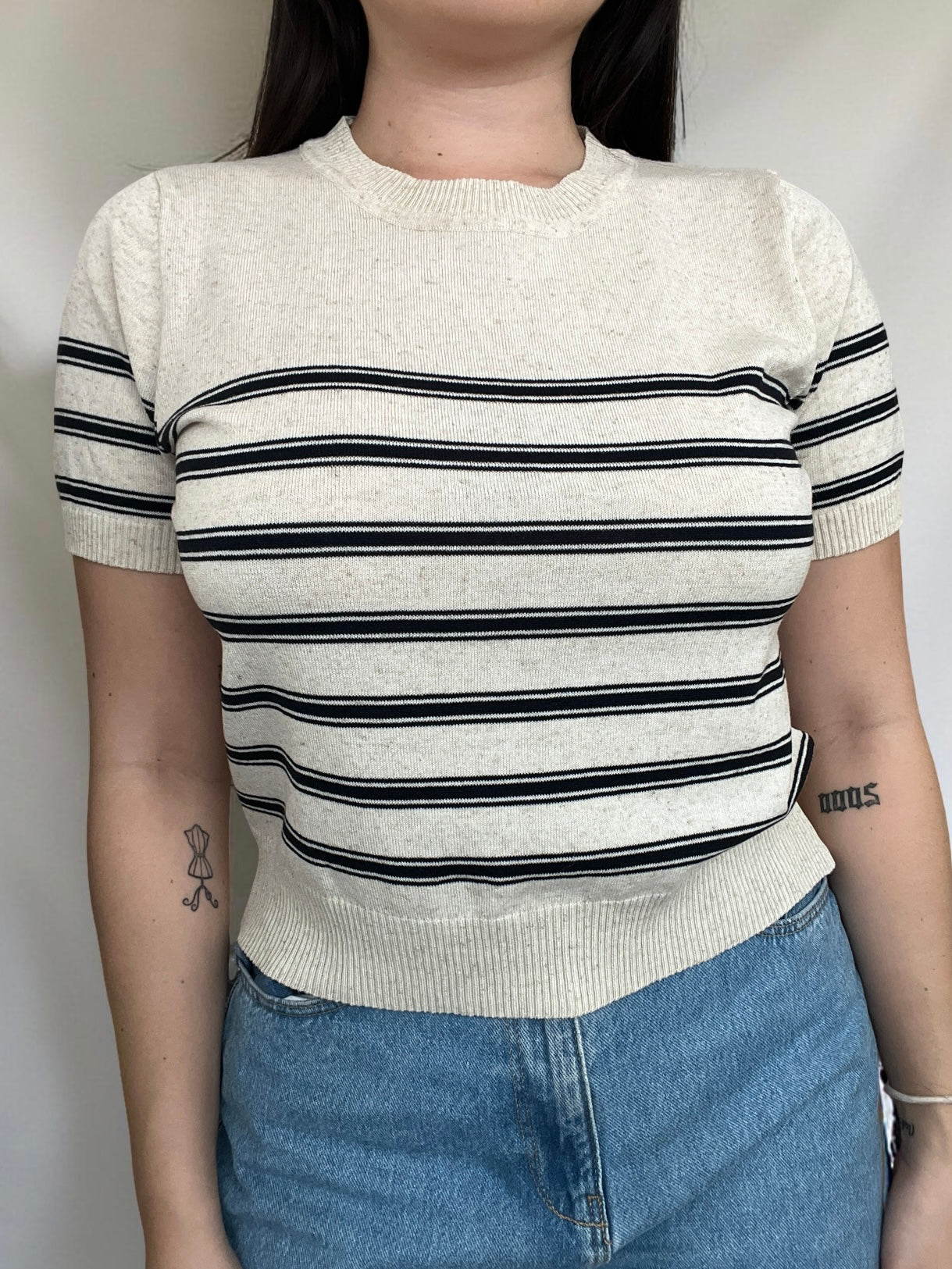 Stripe rib shirt