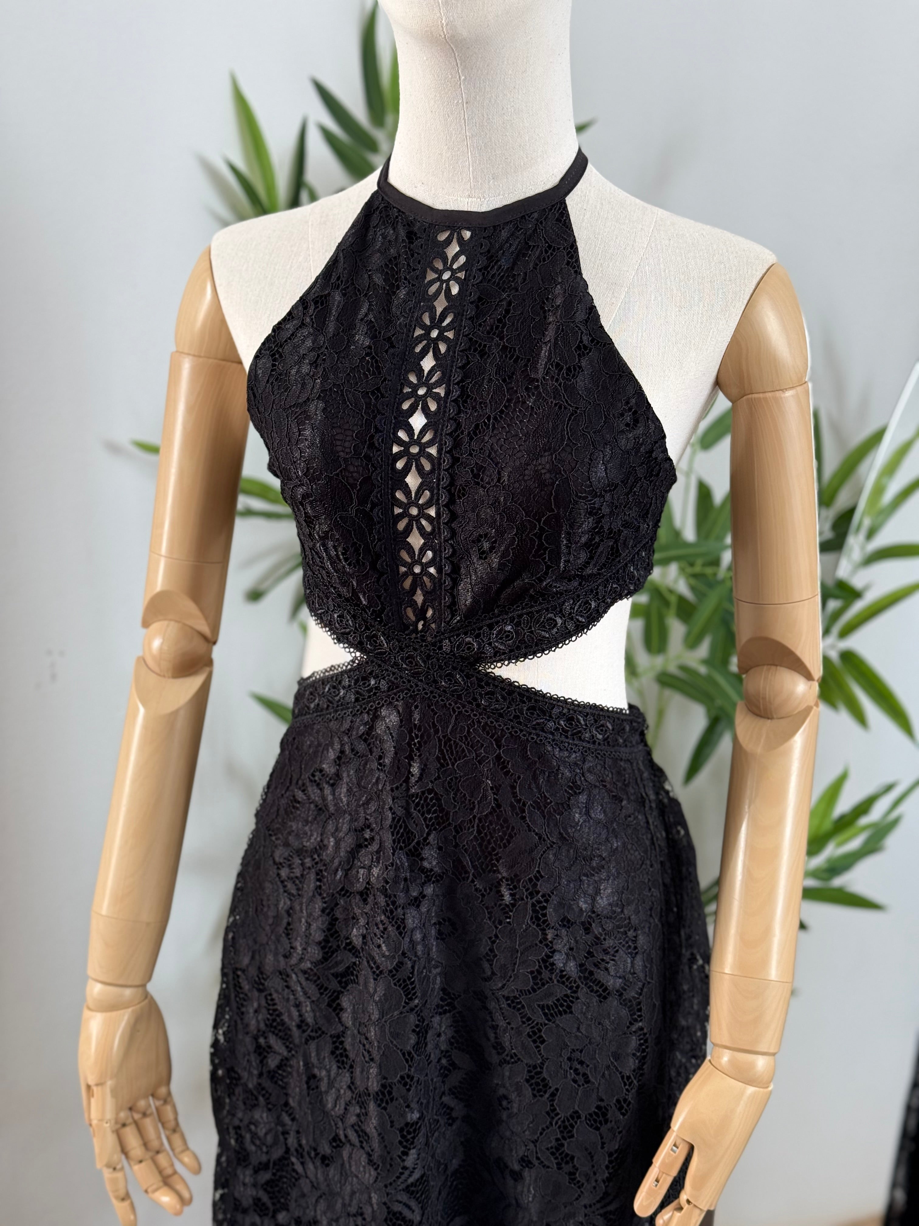 Lace halter dress