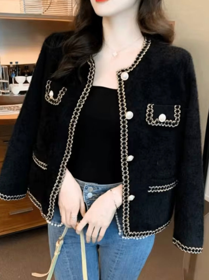 Old money thick cardigan