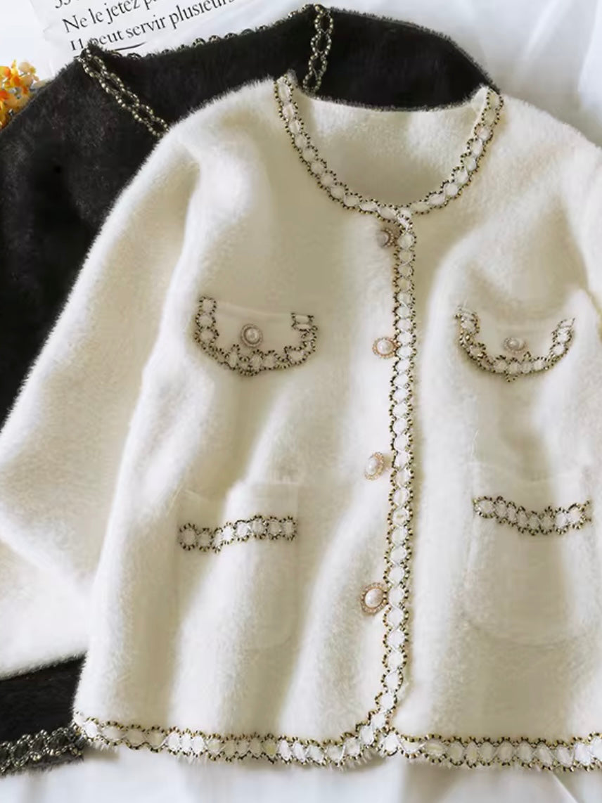 Old money thick cardigan
