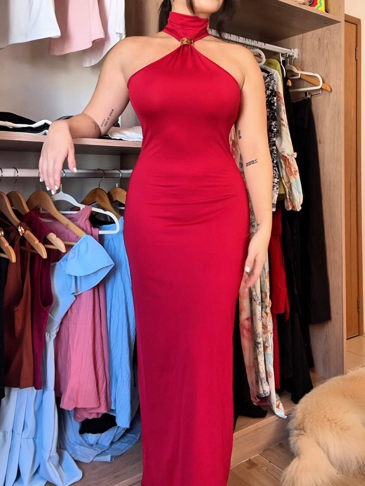 Halter bodycon dress