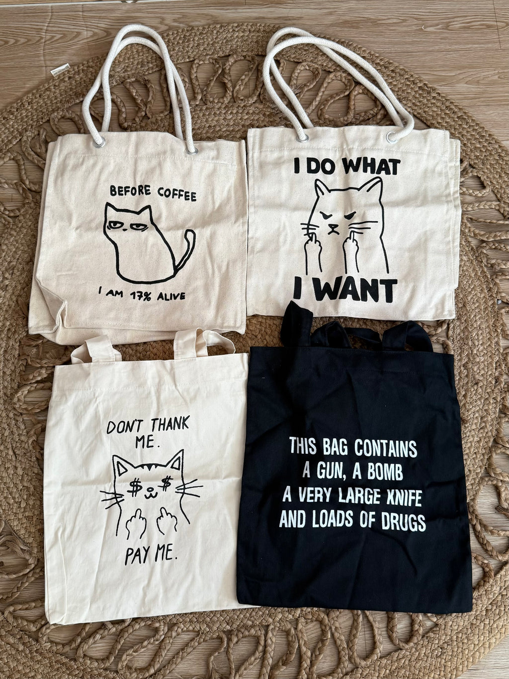 Funny tote bag