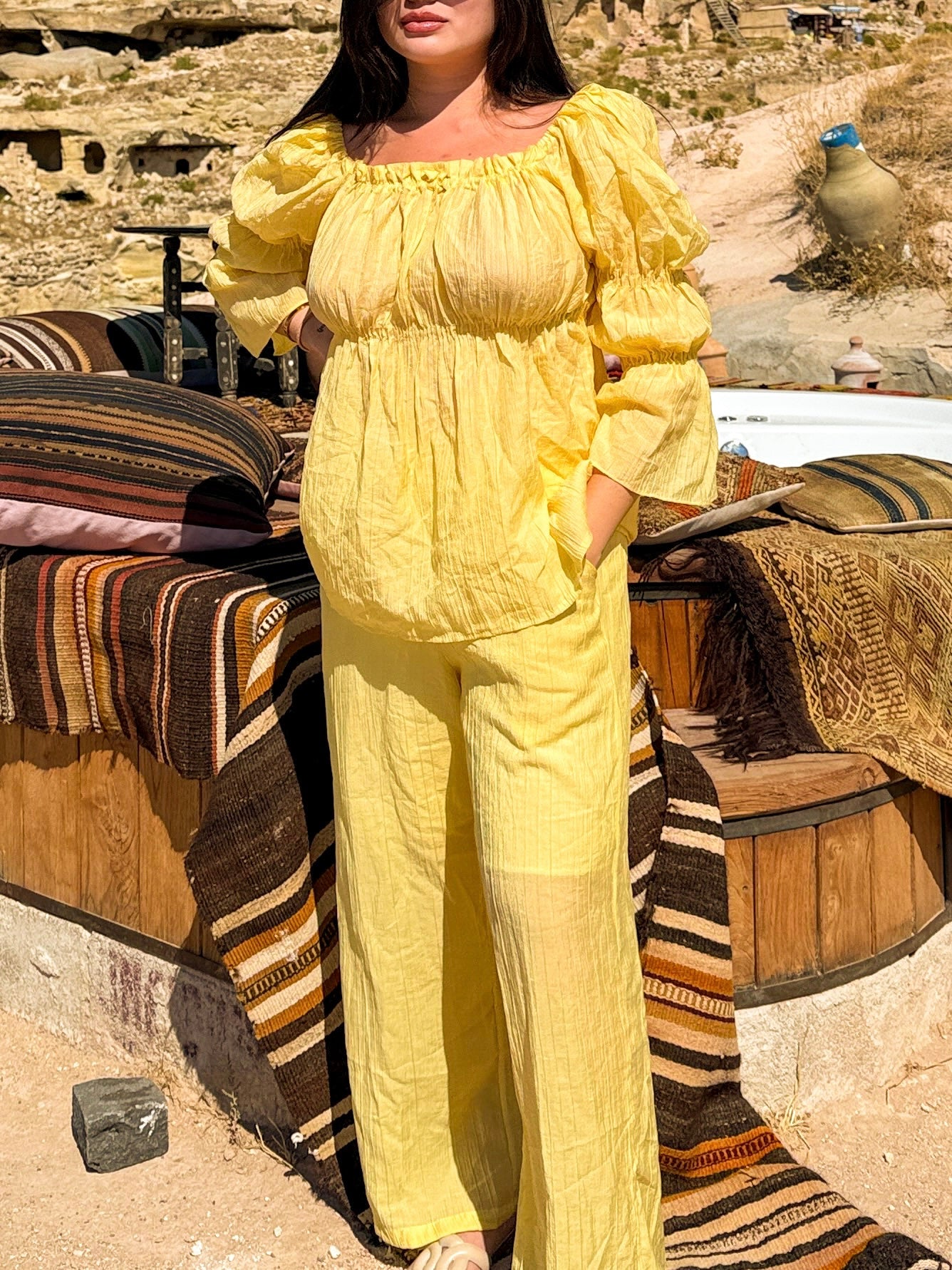 Long sleeve top and pants set