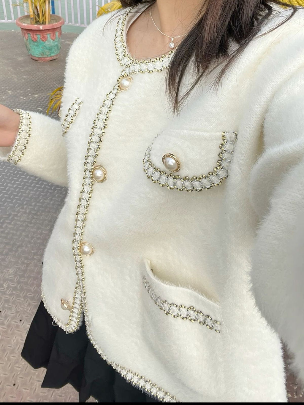 Old money thick cardigan