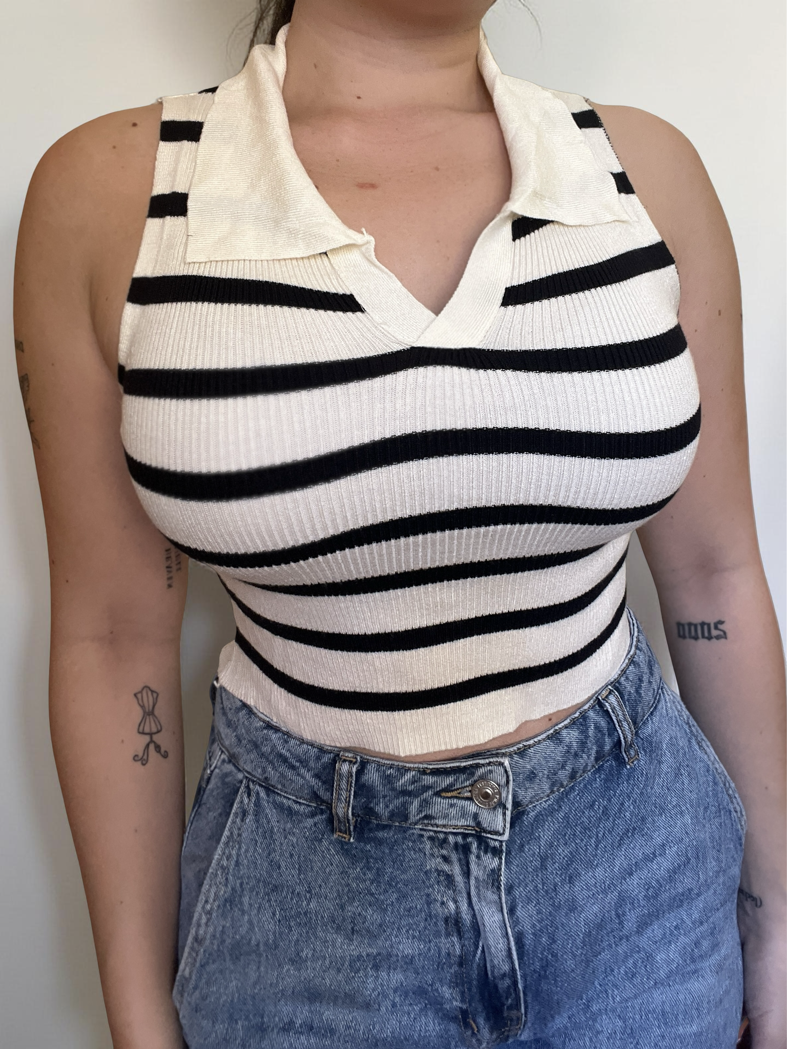 Striped crop top