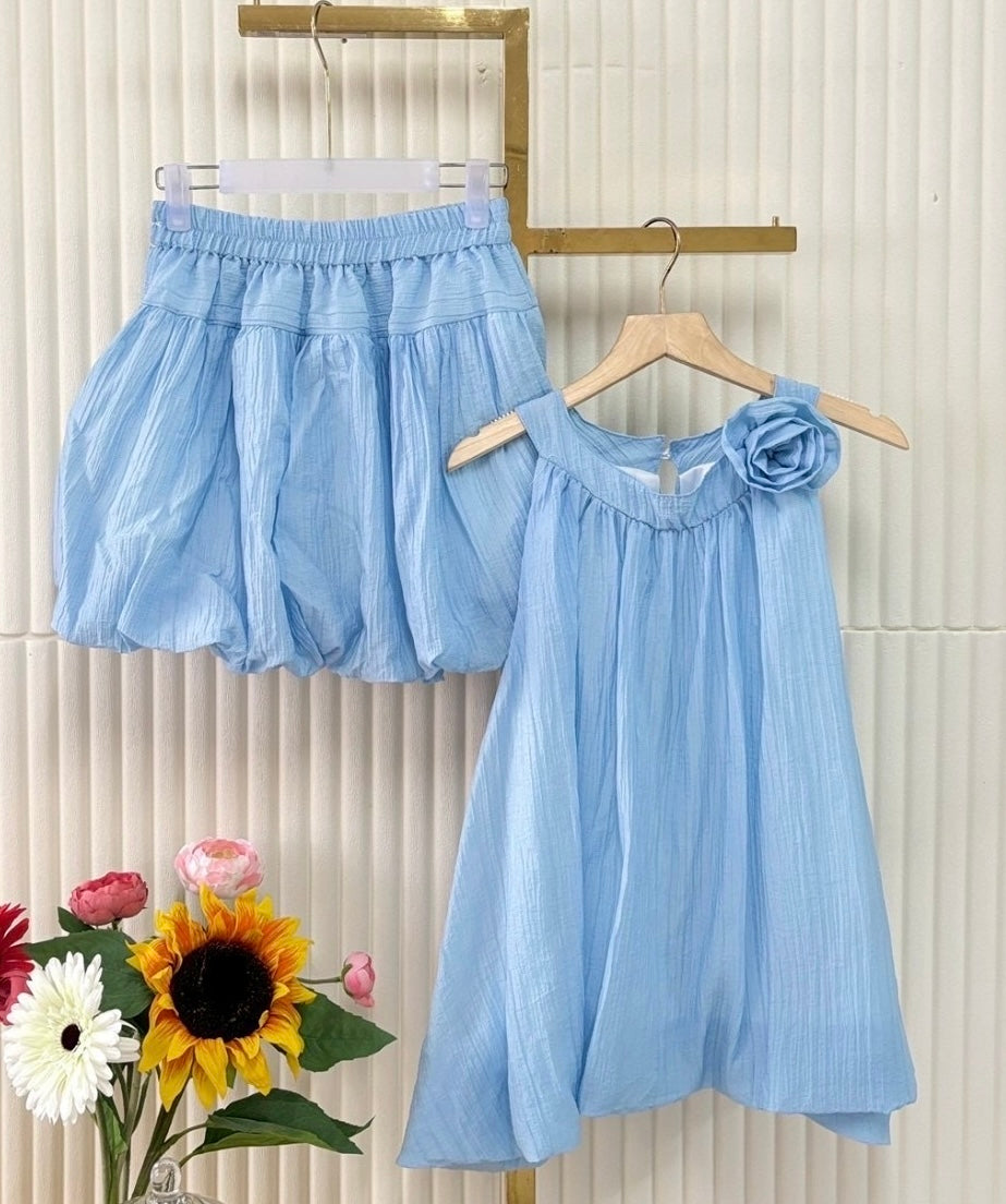 Rose top and skirt set