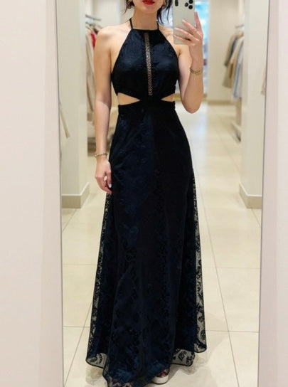 Lace halter dress