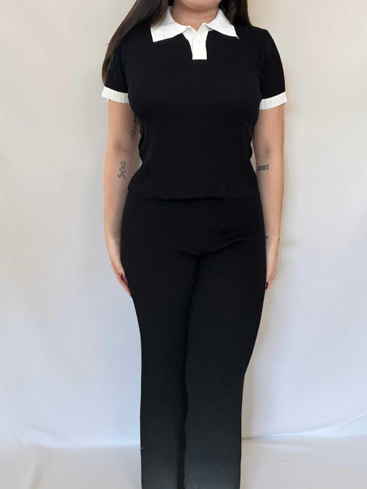 Ribbed top and pants set